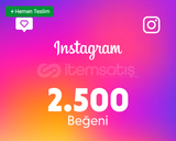 İNSTAGRAM 2500 BEĞENİ ANINDA TESLİM!!!