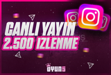 ⭐İnstagram 2.500 Canlı Yayın İzlenme + Beğeni ⭐