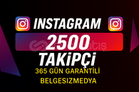 İnstagram 2500 Takipçi 365 Gün Garantili