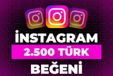 ⭐İnstagram 2500 Türk Beğeni + 30 Gün Garanti