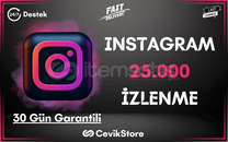 ⭐️Instagram 25.000 Global İzlenme [Garanti]⭐️