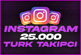 Instagram 25.000 Türk Takipçi