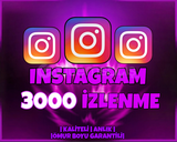 İNSTAGRAM 3000 İZLENME ANINDA TESLİMAT