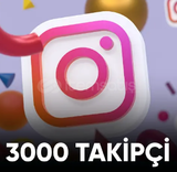 İnstagram 3000 Takipçi Garanti & Sorunsuz