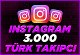 Instagram 3.000 Türk Organik Takipçi