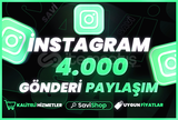 Instagram 4.000 Paylaşım+Garantili+Hızlı