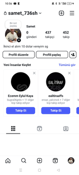 Instagram 437 takipçili hesap