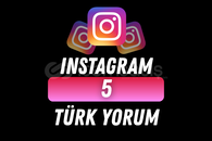 İNSTAGRAM 5 ADET TÜRK YORUM / ÖZELLEŞTİRİLEBİLİR
