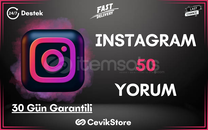 ⭐Instagram 50 Özel Global Yorum [Garanti] ⭐