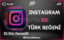 ⭐Instagram 50 Türk Beğeni [Garanti]⭐