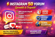  Instagram 50 Yorum | Garantili | Anında Gönder
