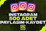 ✨Instagram 500 Adet Paylaşım+Kaydetme!