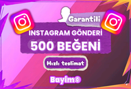 INSTAGRAM 500 BEĞENİ / GARANTİLİ