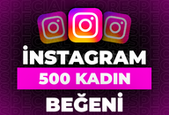 ⭐İnstagram 500 Kadın Beğeni + 30 Gün Garanti