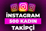 ⭐İnstagram 500 Kadın Takipçi + 30 Gün Garanti