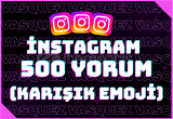 ⭐İnstagram 500 Karışık Emoji Yorum ⭐