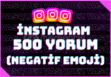 ⭐İnstagram 500 Negatif Emoji Yorum ⭐