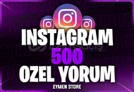 ⭐ Instagram 500 Özel Yorum