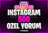 ⭐İnstagram 500 Özel Yorum ⭐