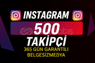 İnstagram 500 Takipçi 365 Gün Garantili