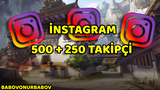 İnstagram 500 + 250 takipçi