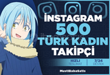 ⭐İnstagram 500 Türk Kadın takipçi⭐