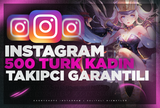 ⭐İnstagram 500 Türk Kadın takipçi⭐