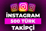 ⭐İnstagram 500 Türk Takipçi + 30 Gün Garanti