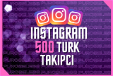 ⭐ İnstagram +500 Türk Takipçi ⭐