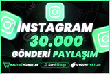 Instagram 30.000 Paylaşım+Garantili+Hızlı