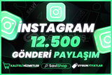 Instagram 12.500 Paylaşım+Garantili+Hızlı