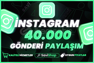 Instagram 40.000 Paylaşım+Garantili+Hızlı