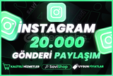 Instagram 20.000 Paylaşım+Garantili+Hızlı