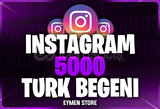⭐ İnstagram 5000 Türk Beğeni