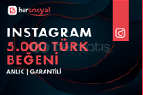 Instagram 5.000 Türk Beğeni - Anlık