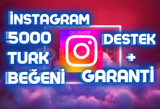 INSTAGRAM 5000 TÜRK BEĞENİ [GARANTİLİ]