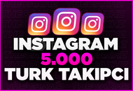 Instagram 5000 Türk Takipçi ( Garantili )