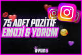 ⭐İnstagram 75 Adet Pozitif Emoji Yorum⭐