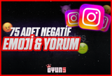 ⭐İnstagram 75 Adet Pozitif Negatif Yorum⭐