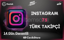 ⭐Instagram 75 Türk Takipçi [Garanti]⭐