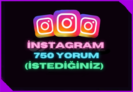 ⭐İnstagram 750 İstediğiniz Yorum ⭐