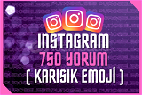 ⭐İnstagram 750 Karışık Emoji Yorum ⭐