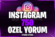 ⭐ Instagram 750 Özel Yorum