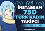 ⭐İnstagram 750 Türk Kadın takipçi⭐