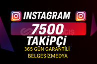 İnstagram 7500 Takipçi 365 Gün Garantili
