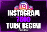 ⭐ İnstagram 7500 Türk Beğeni