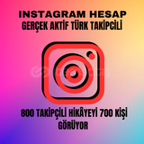 Instagram 800 Takipcili hesap hikaye türk