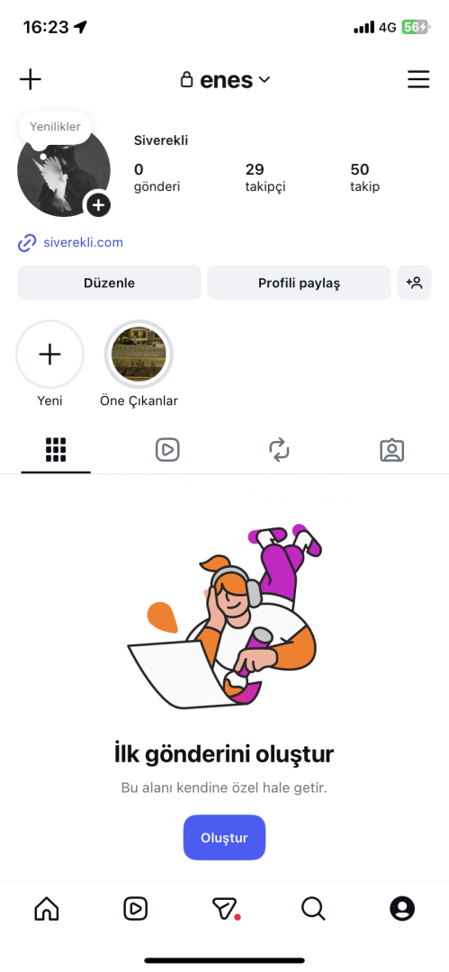 İnstagram @enes Kullanıcı adı