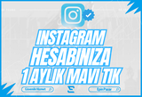 INSTAGRAM HESABINIZA 1 AYLIK MAVİ TİK ⭐