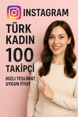 İnstagram Kadın Türk 100 Takipçi Garantili!!